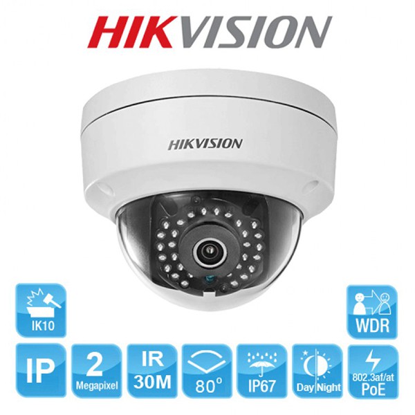 Camera IP Dome hồng ngoại 2.0 Megapixel HIKVISION DS-2CD1123G0E-I