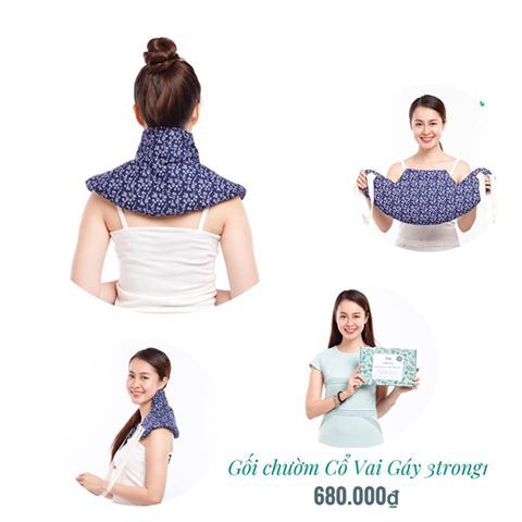 Gối Thảo Mộc/Túi Thảo Dược Chườm Nóng Lạnh Giảm Đau Cổ Vai Gáy, Giãn Cơ Căng Cứng