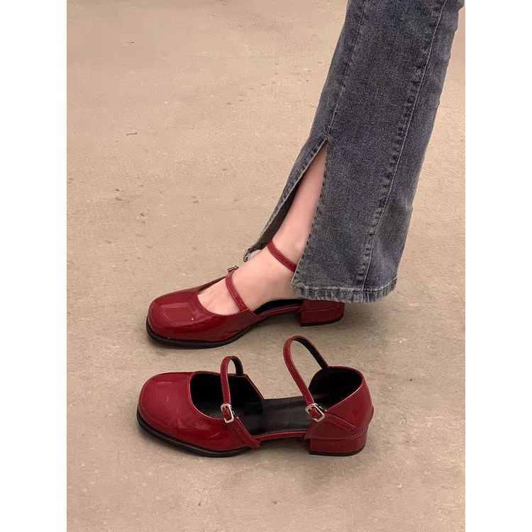 GIÀY LOLITA BAOTOU DA NỮ CAO GÓT VINTAGE KIỂU PHÁP