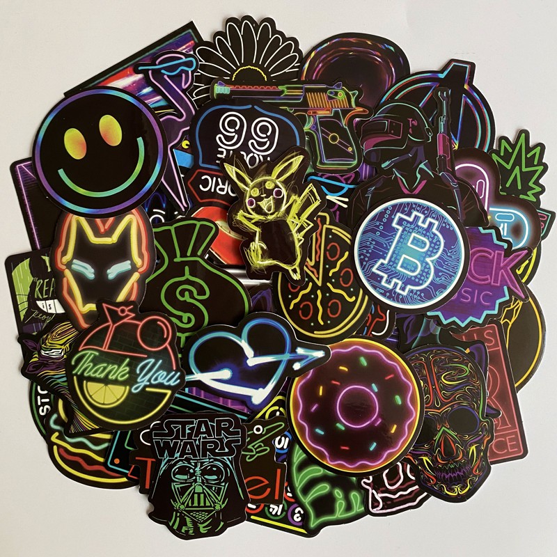 Bộ 50 Sticker dán trang trí chống thấm nước graffiti độc đáo MÃ ST2048