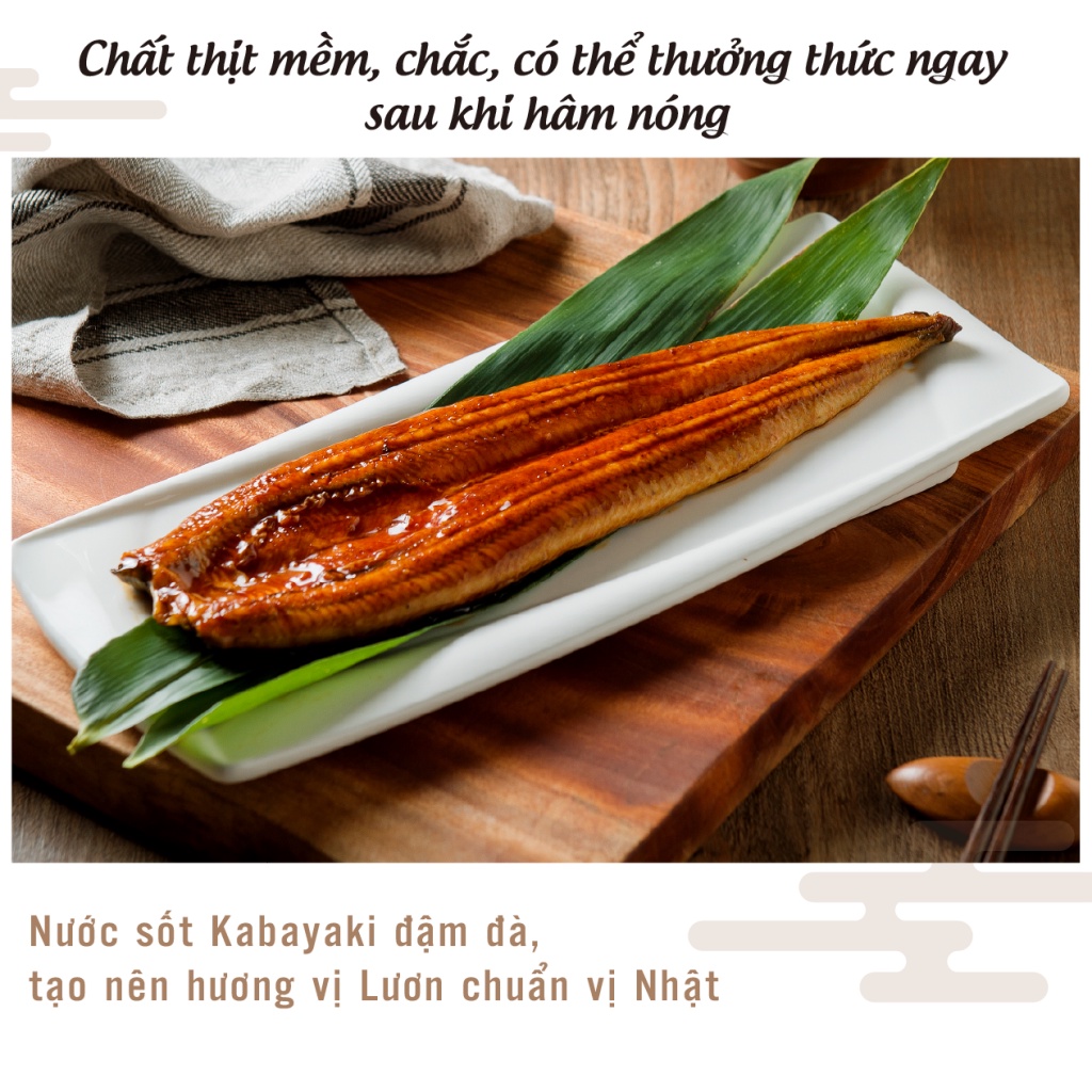 Lươn Nhật Unagi Kabayaki nguyên con - cá chình Unagi phủ sốt Kabayaki 250gr đông lạnh