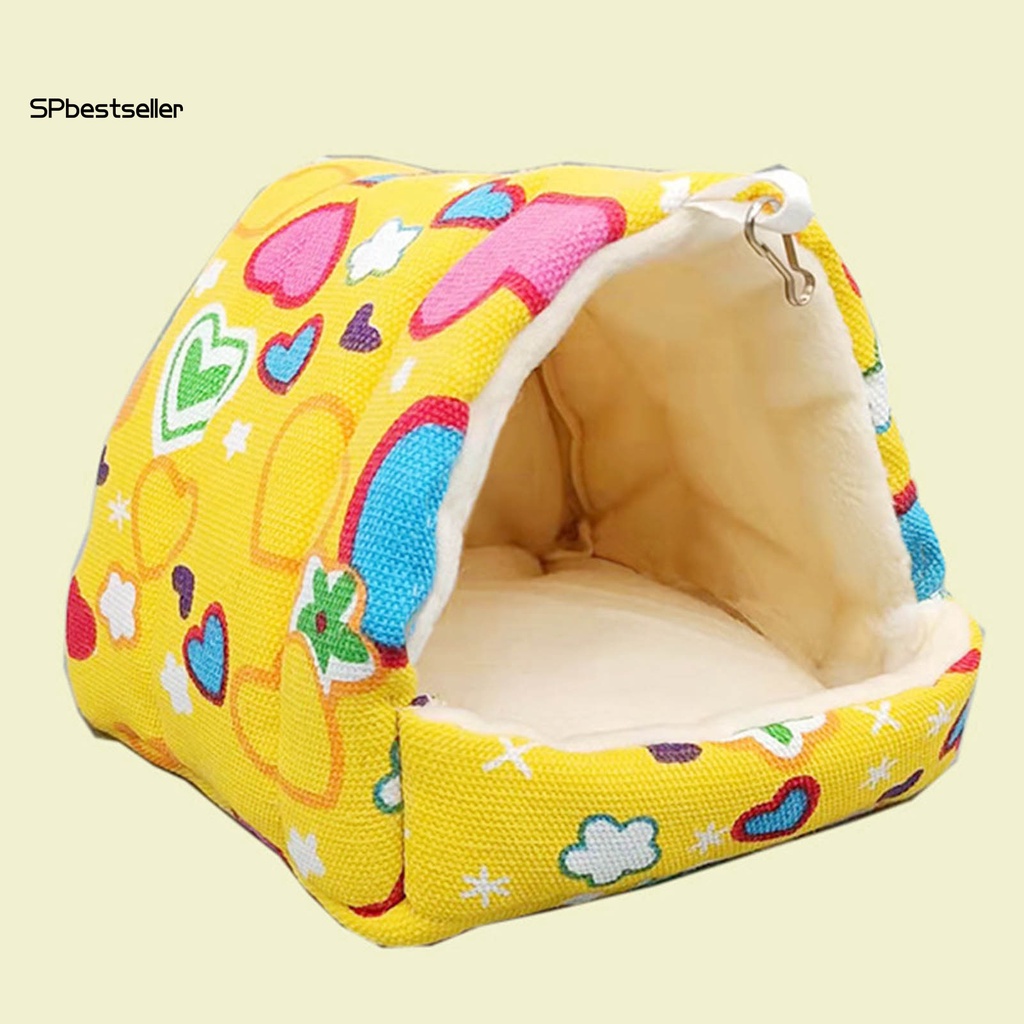 Tổ kiêm giường ngủ cho chuột hamster/vẹt đuôi dài vải lông đa chức năng