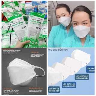 Túi 10 Chiếc Khẩu Trang 4D KF94 Kháng Khuẩn Chống Bụi Mịn TN MASK