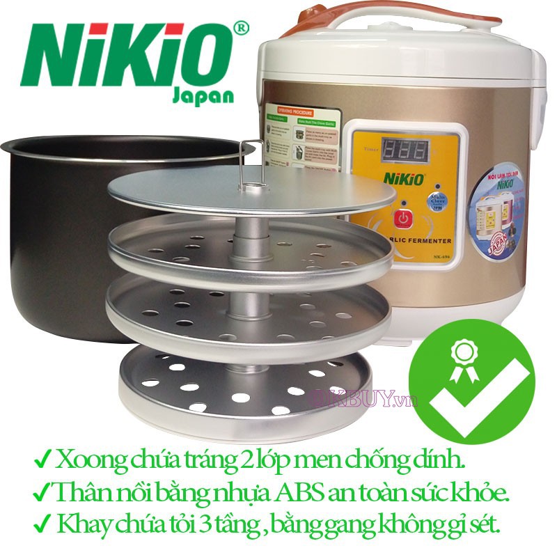 Máy làm tỏi đen Nhật Bản Nikio NK-696/ 6 lít - Dòng cao cấp