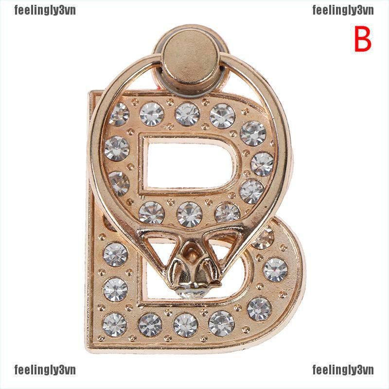 ❤ADA❤ Diamond metal letter finger ring smartphone stand holder mobile phone holder TO