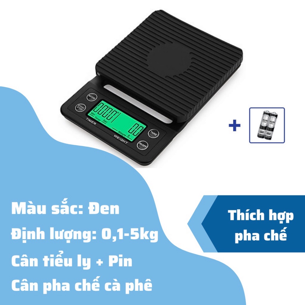 Cân Tiểu Ly mini điện tử định lượng 0.01g - 3kg i2000 độ chính xác cao Làm Bánh Cân tiểu ly 3kg cao cấp Thép Không Gỉ