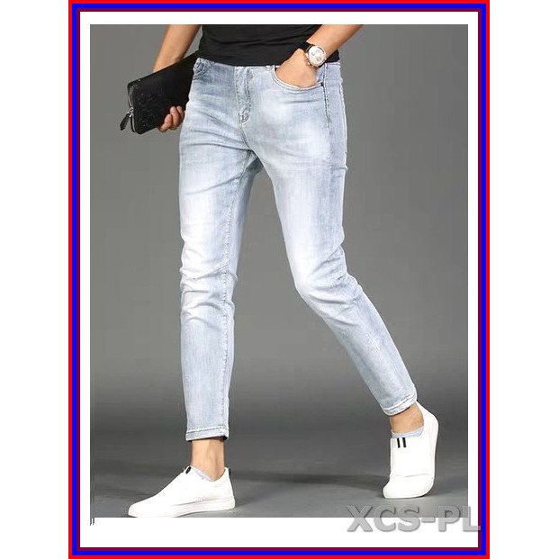 Quần jean nam cao cấp xanh bạc xước nhẹ 5678 không xù lông, không ra màu, chất giãn tốt 5n.3.280