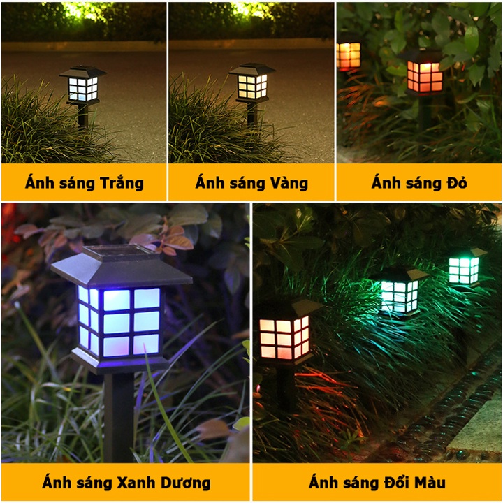 Đèn sân vườn năng lượng mặt trời đèn trang trí sân vườn cầu thang SV vuông