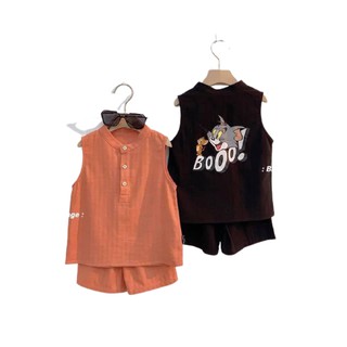 Bộ bé trai đũi xước siêu mát XHN659