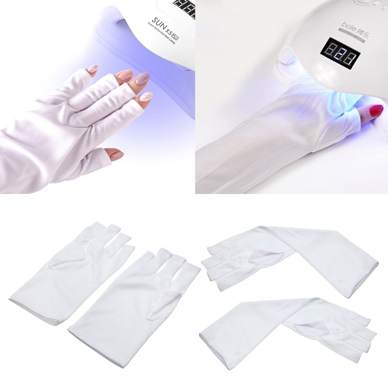 Găng tay không ngón bảo vệ bàn tay chống UV khi dưỡng móng