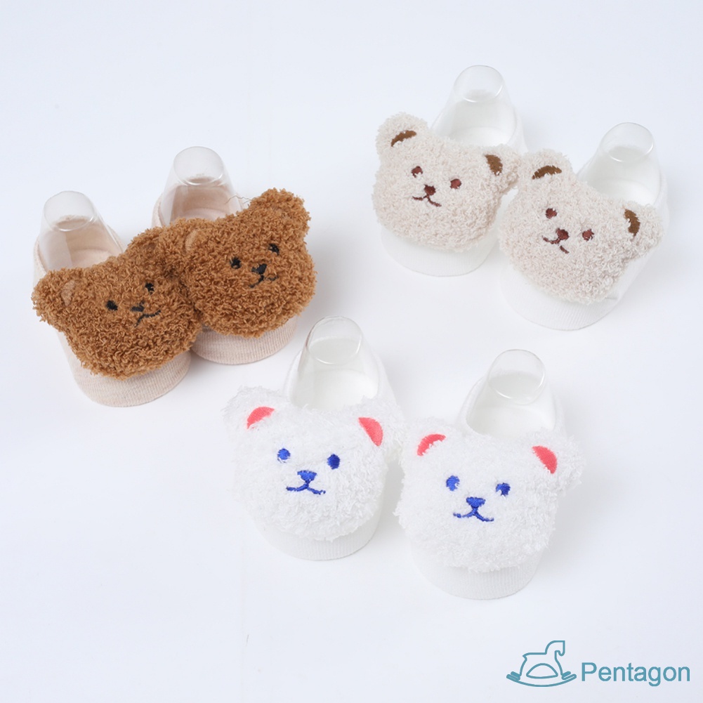 Tất Thuyền Chống Trượt Hình Búp Bê Hoạt Hình Cho Trẻ Sơ Sinh