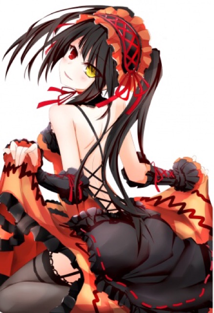 Poster kurumi date a live khổ a4 1-5 tấm có đề can bóc dán