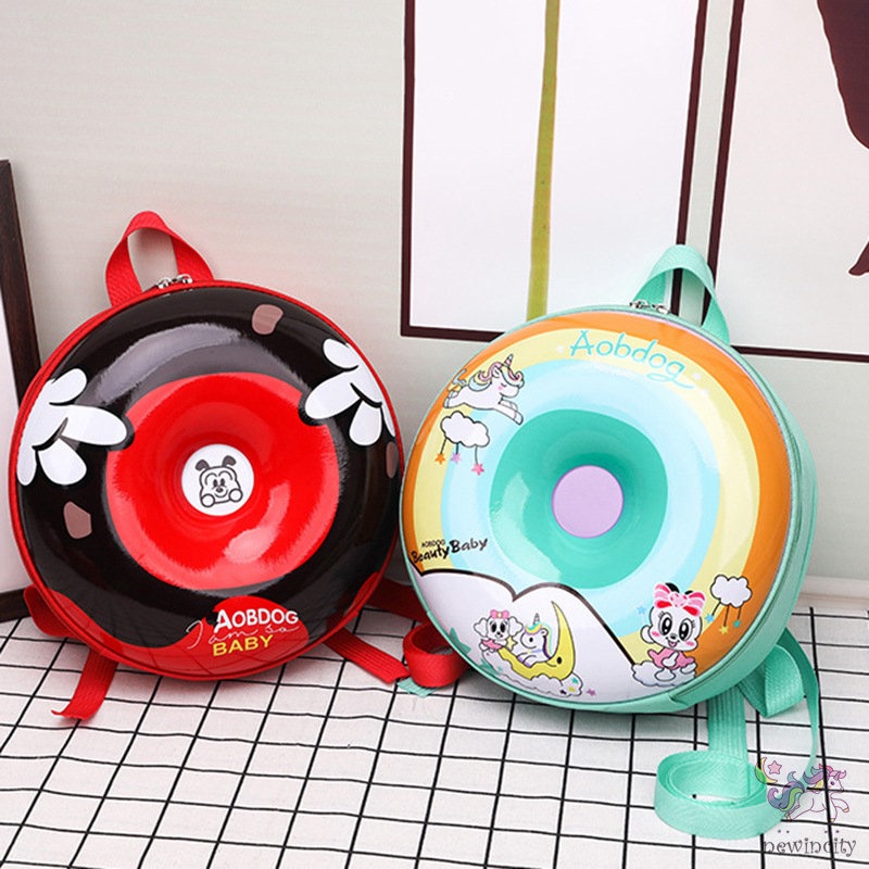 Balo Đi Học Hình Tròn Họa Tiết Hoạt Hình Phong Cách Hàn Quốc Cho Trẻ Em