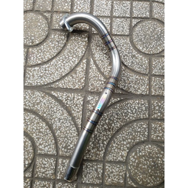 Cổ pô EXCITER 155 cổ Titannium gắn pô zin.