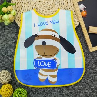 Yếm máng ăn dặm quai dán cho bé
