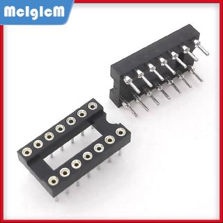 17pcs round hole 14 pins 2.54mm dip ic sockets adaptor solder type ic connector