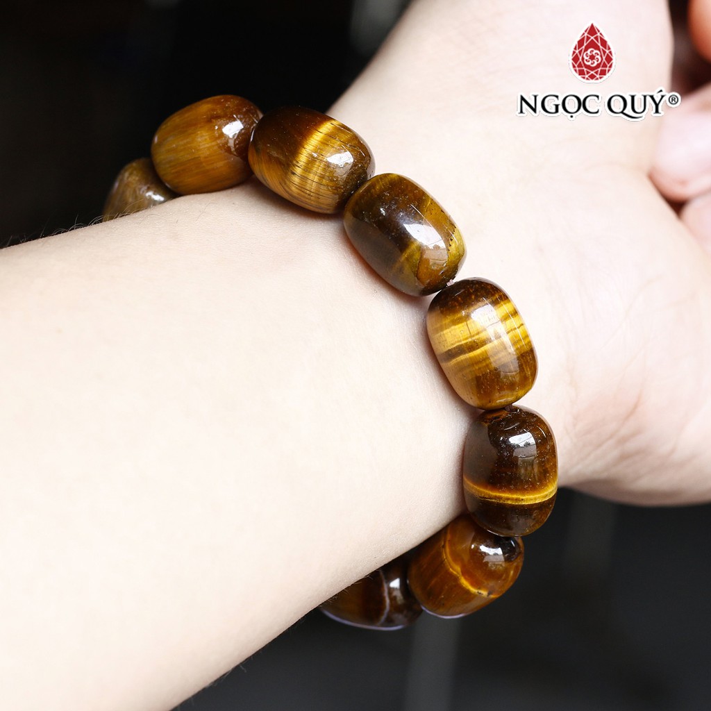 Vòng lu thống đá thạch anh mắt hổ tiger's eye quartz - Ngọc Quý