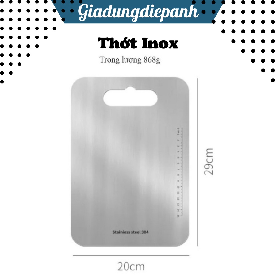 Thớt INOX dễ dàng vệ sinh sau khi sử dụng thớt thái thịt thớt thái rau củ quả thớt chặt xương