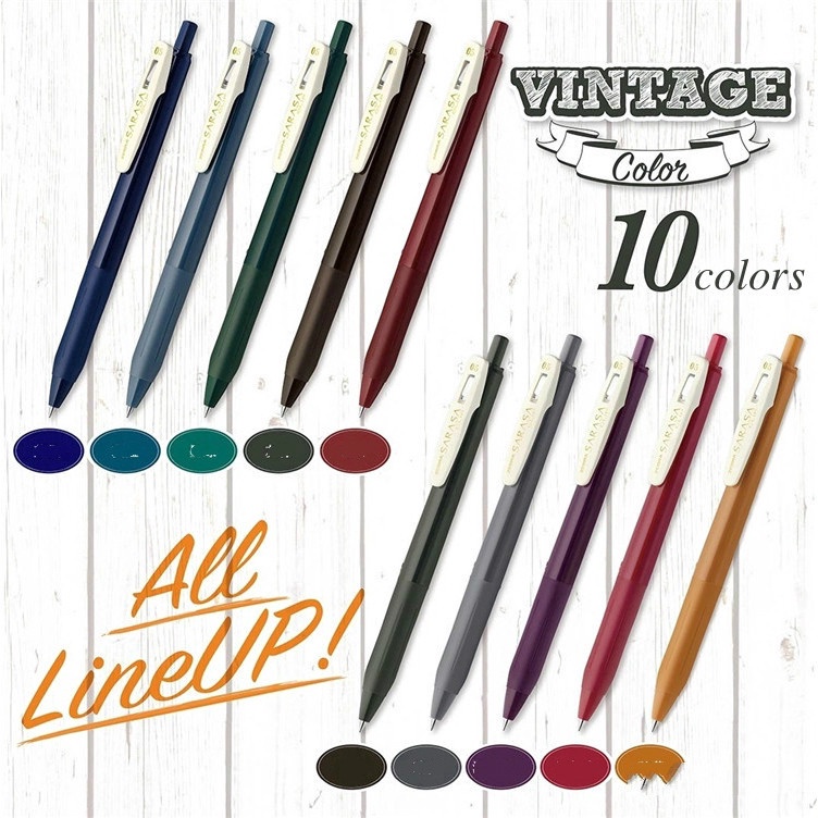 Bút Bi Gel Zebra Sarasa JJ15 0.5mm-10 Màu