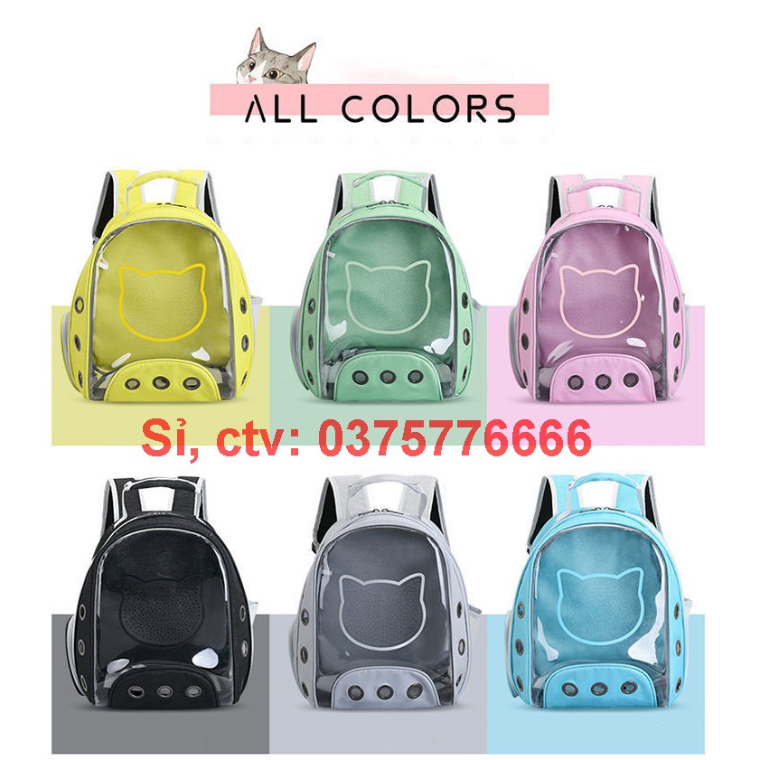 Balo Phi Hành Gia Cho Thú Cưng ♥️ Freeship ♥️ Balo vận chuyển chó mèo trong suốt ♥️Tặng Kèm Thảm Lót♥️ DreamPet
