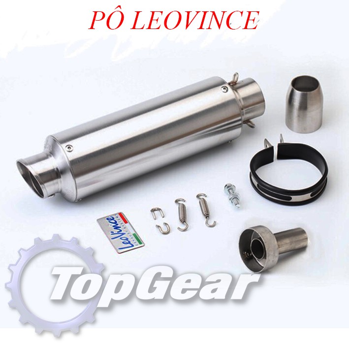 PÔ LEOVINCE BẠC INOX FULLBOX &lt;TOPGEAR&gt;