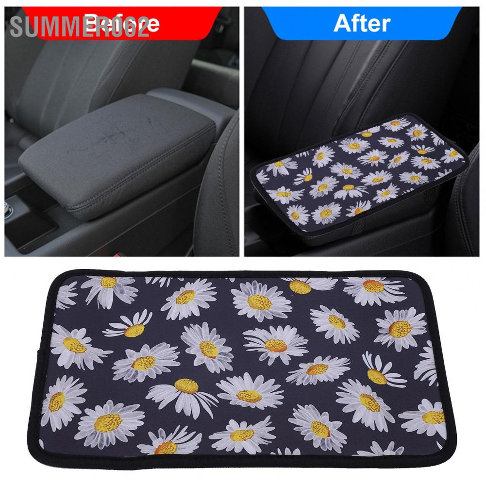 Summer062 2Pcs Outdoor Driving Car Central Armrest Box Cushion Cover Hand Guard Universal Mat
