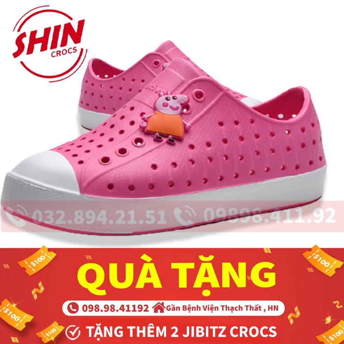 giày native cho bé💖FREESHIP💖giày native cho bé họa tiết hồng neon  SHINNATIVESON tặng thêm 2 jibtiz native | BigBuy360 - bigbuy360.vn