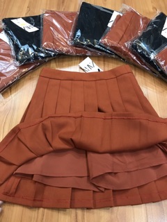 [FREE SHIP - Ảnh thật] Chân váy dạ cao cấp xếp li