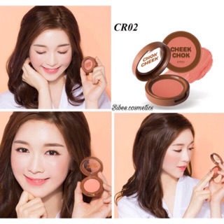 Má hồng dạng kem A’pieu Cheek Chok màu CR02 cam đào đất
