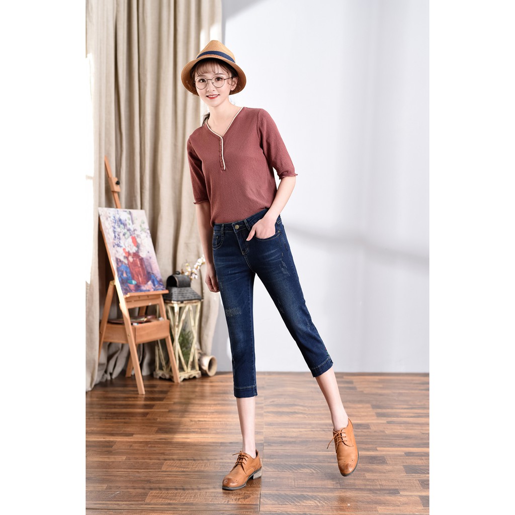 Quần Jeans Nữ Ống Lỡ Trẻ Trung Thời Trang Zenkonam WM JEANS 010 N