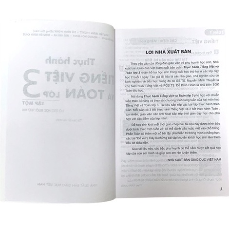 Sách - Thực hành Tiếng Việt và Toán lớp 3 tập 1.