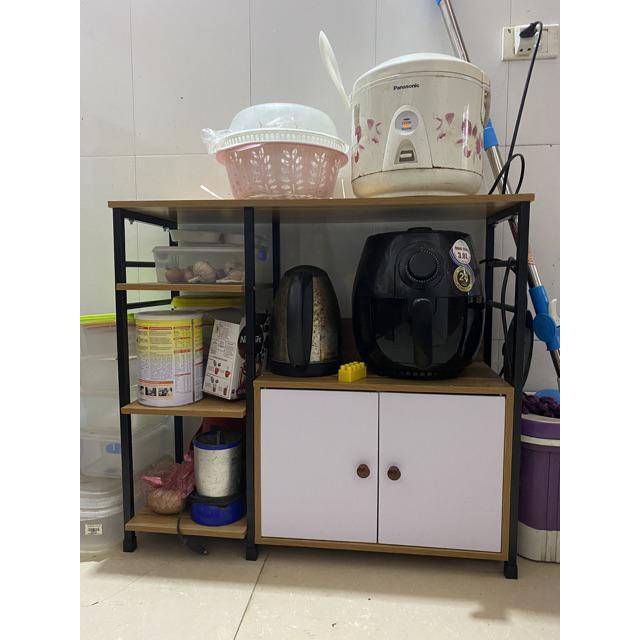 Kệ Lò Vi Sóng 4 Tầng Gỗ MDF Chất Lượng Cao Khung Sắt Sơn Tĩnh Điện | BigBuy360 - bigbuy360.vn