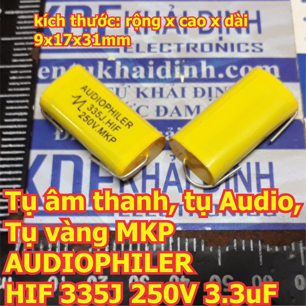 5 cái Tụ âm thanh, tụ Audio, Tụ vàng MKP AUDIOPHILER HIF 335J 250V 3.3uF kde5965