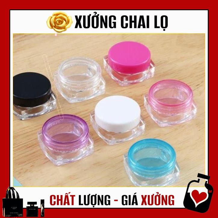 [TOP GIÁ RẺ] Hũ đựng kem vuông 3g chiết mỹ phẩm ,Xưởng Chai Lọ