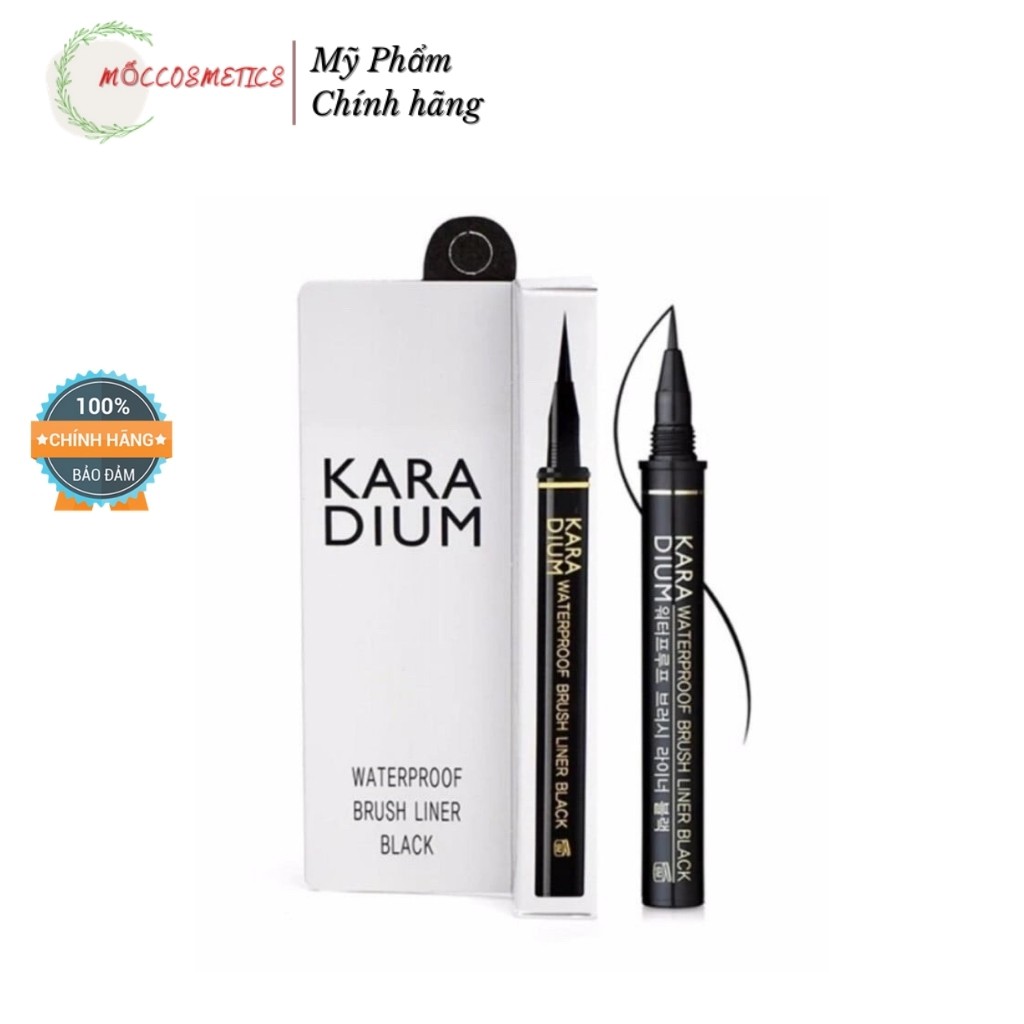 Bút Kẻ Mắt KARADIUM WATERPROOF BRUSH LINER BLACK Siêu Mảnh
