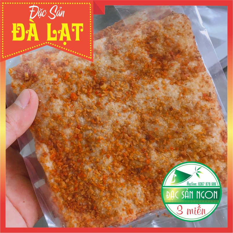 1 Bịch 10 Cái Bánh Tráng Mắm Ruốc Sa Tế Khô Bò Đặc Sản Đà Lạt - ST01 - Có Giấy Tờ An Toàn Vệ Sinh