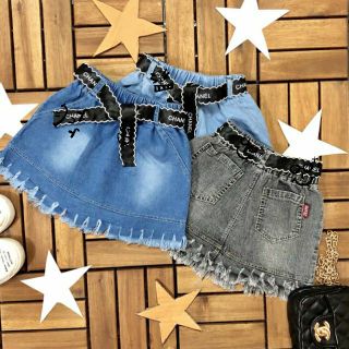 VÁY JEANS KÈM DÂY THẮT LƯNG CHO BÉ GÁI 6-26kg