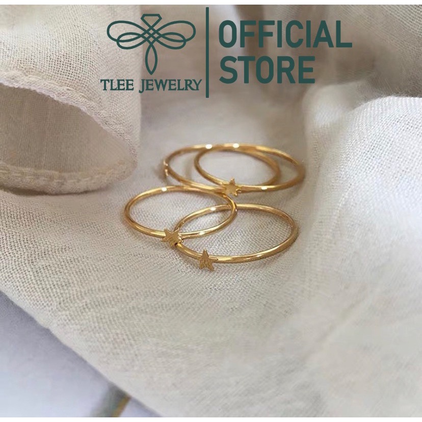 Nhẫn bạc nữ TLEE sao trơn mini basic TleeJewelry A0317