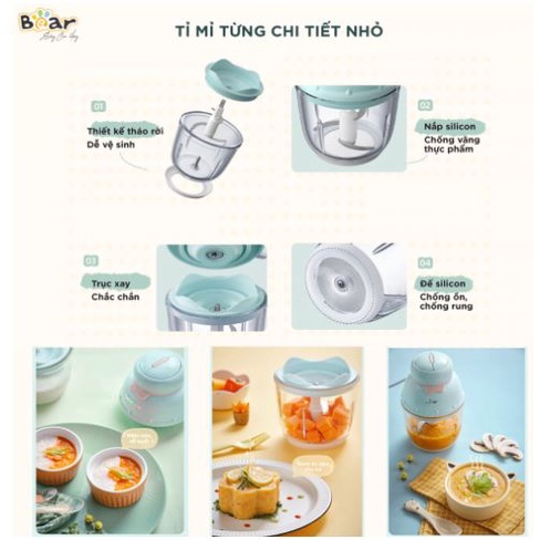 Máy xay Bear 0.6L MINI CỐI THỦY TINH BẢN QUỐC TẾ CHÍNH HÃNG