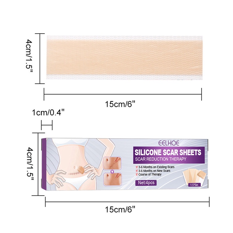 Miếng Dán Silicone Làm Mờ Sẹo Phẫu Thuật Tiện Dụng Mới