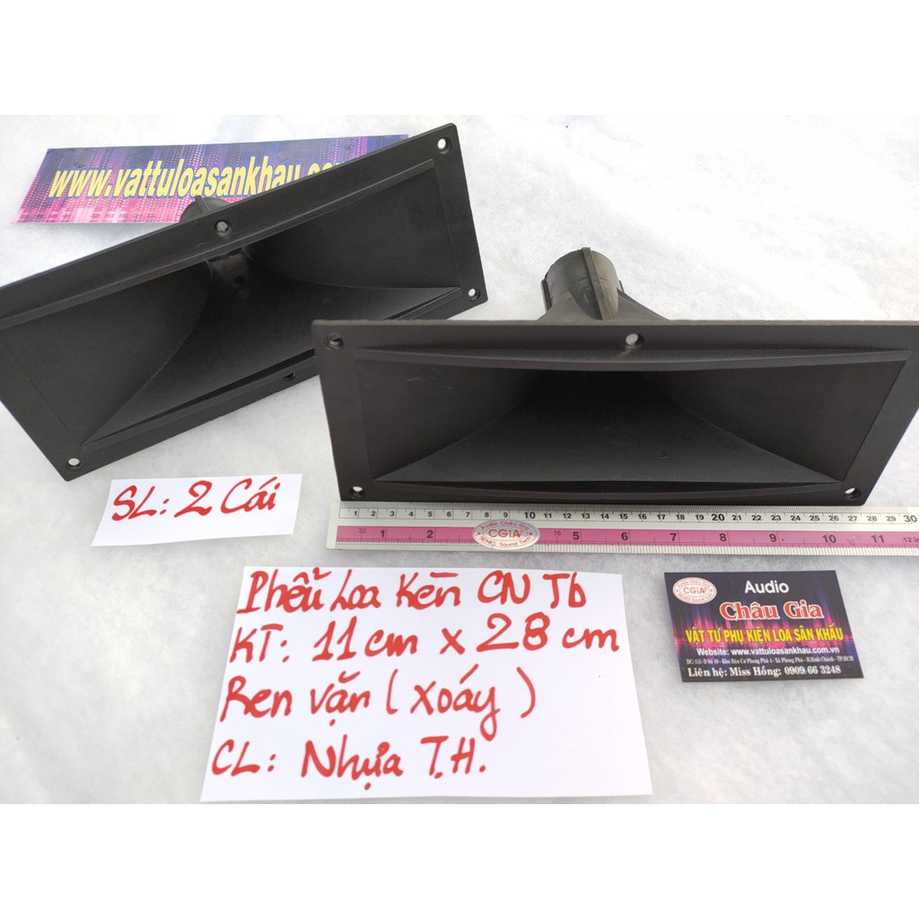 Phễu loa treble 11cm x28cm-  2 cái Audio Châu Gia
