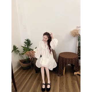 ĐẦM BBD TRẮNG CỔ BÈO TAY BÍ