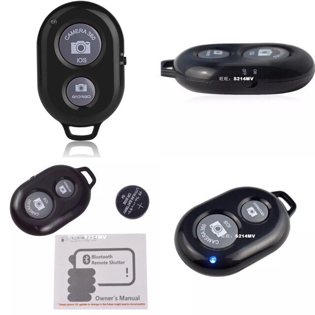 Remote Bluetooth Điều Khiển Chụp Ảnh Từ Xa (Màu Đen)  Ymua rẻ mua