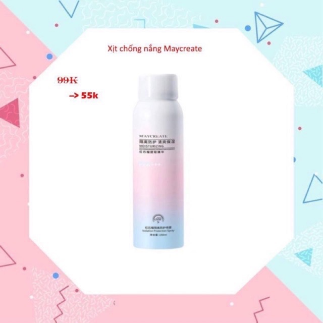Xịt chống nắng maycreat