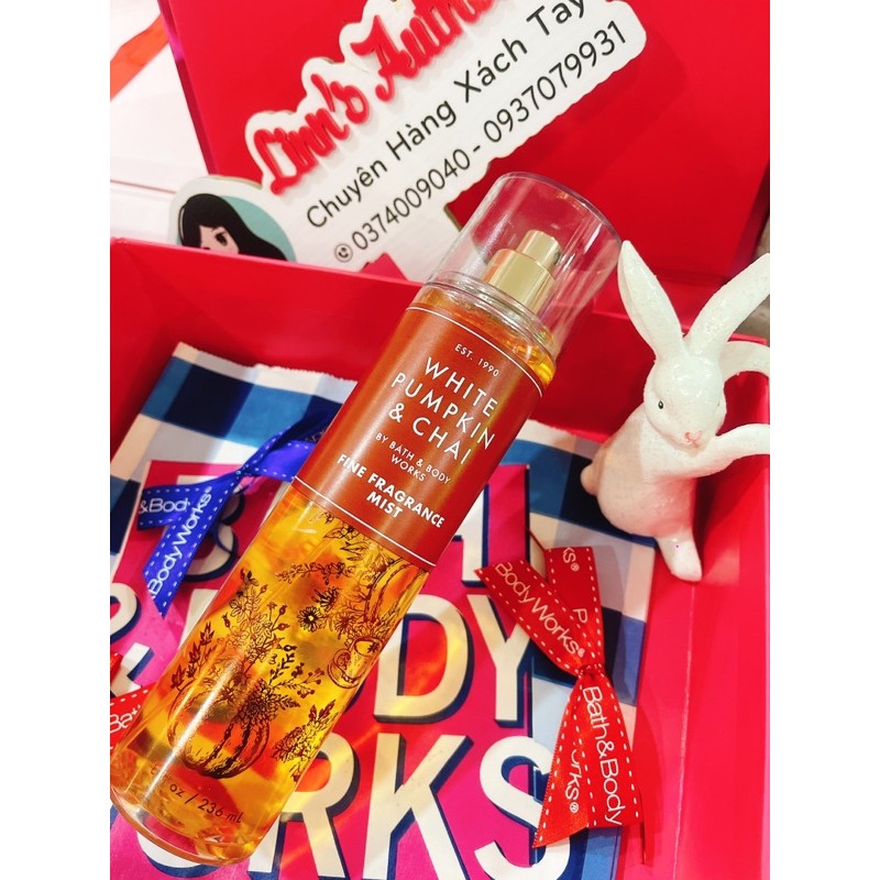 BILL BBW XỊT THƠM BODY MIST WHITE PUMPKIN CHAI USA