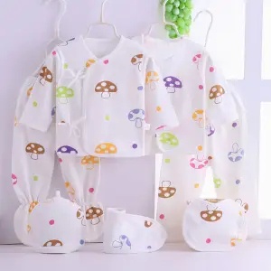 Hộp Quà Tặng 7 Món Đồ Lót Vải Cotton Thời Trang Xuân Thu Cho Bé Sơ Sinh 0 Tháng Tuổi