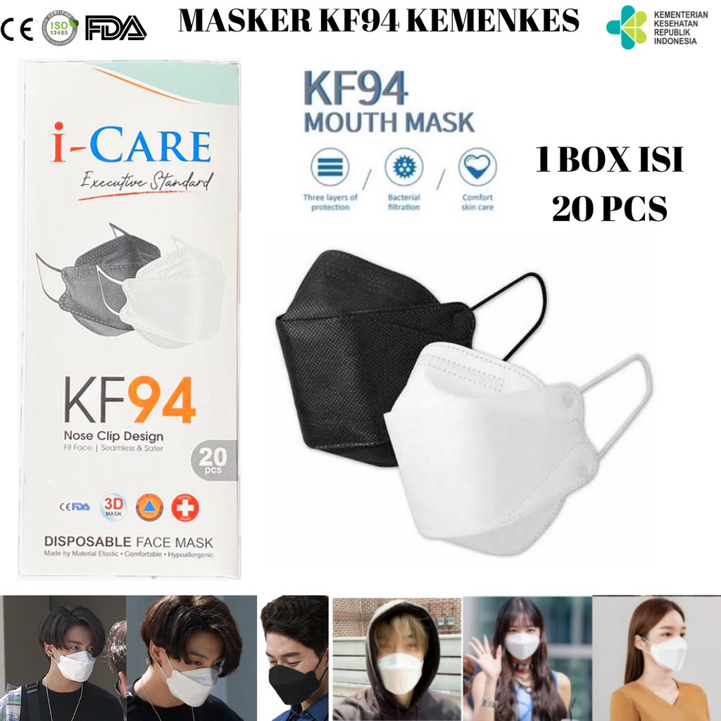 Set 20 Khẩu Trang Y Tế Kf94 I-Care 3D Evo Chất Lượng Cao