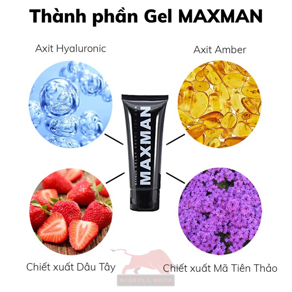 [Cam kết chất lượng] Gel Maxman tăng kích thước 50ml - Bigbull Shop