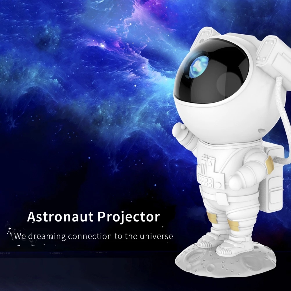 Astronaut table lamp with beautiful creative galaxy color scheme USB Astronaut Galaxy Starry Sky Projector Night Lights Bedroom Atmosphere Table Lamp Creative Home Decoration Ornaments Lighting Lamp