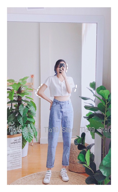 Quần baggy jeans túi trước Tia19  ( ẢNH THẬT)